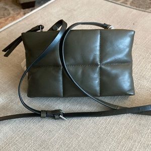 Allsaints olive green small crossbody bag.
